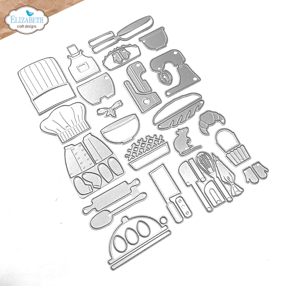 Elizabeth Craft Designs Baking Accessories Dies 2290 pieces