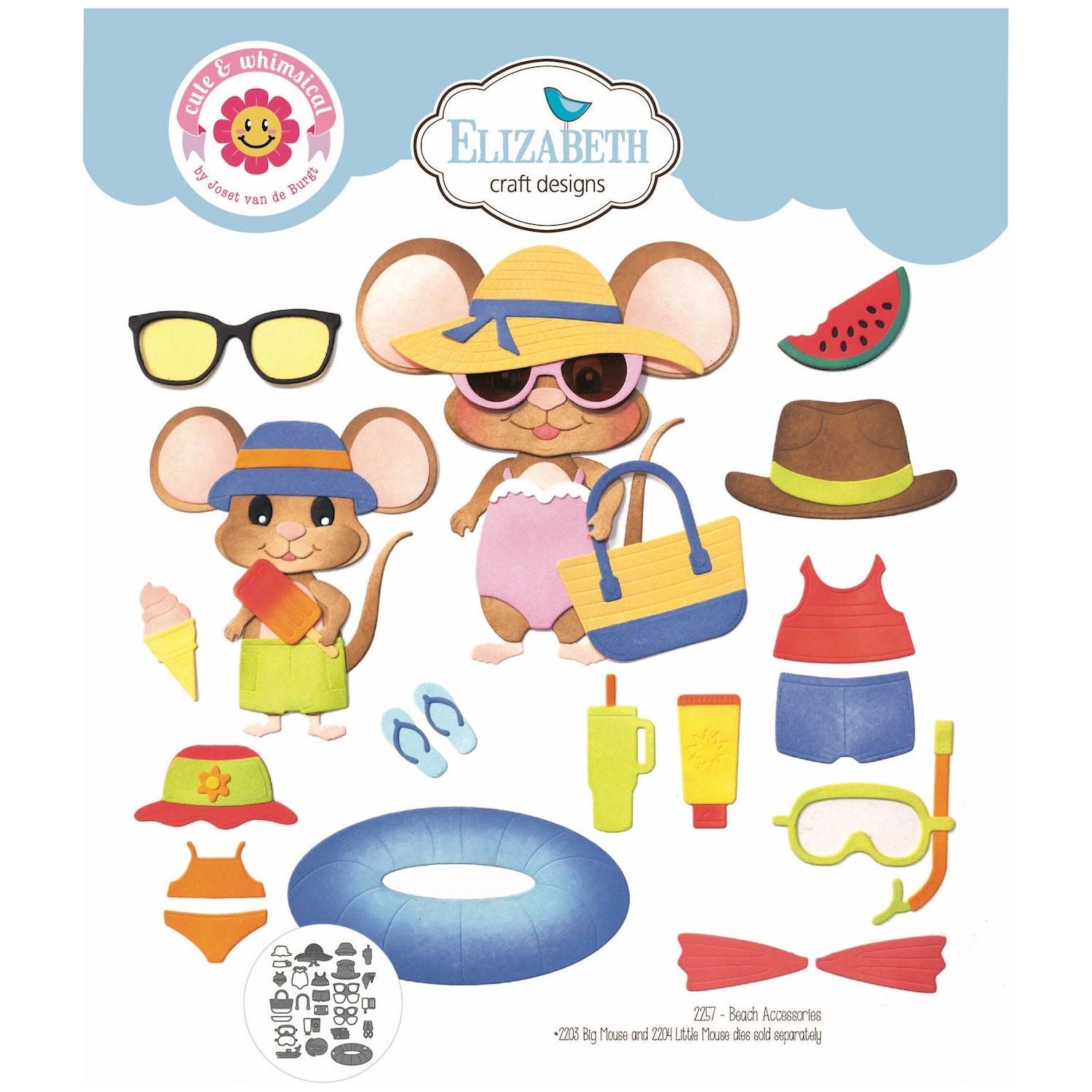 Elizabeth Craft Designs Beach Accessories Dies 2257