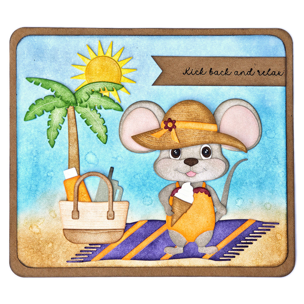 Elizabeth Craft Designs Beach Scenery Dies 2258 towel