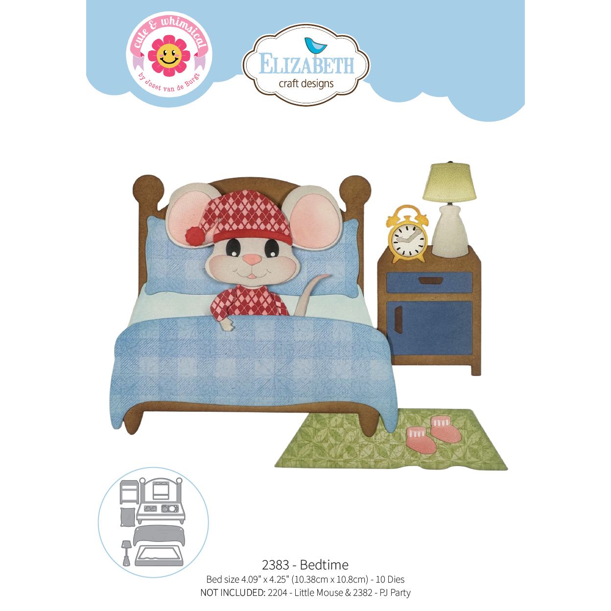 Elizabeth Craft Designs Bedtime Dies 2383