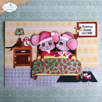 Elizabeth Craft Designs Bedtime Dies 2383 nightstand flower blanket  alarm clock card