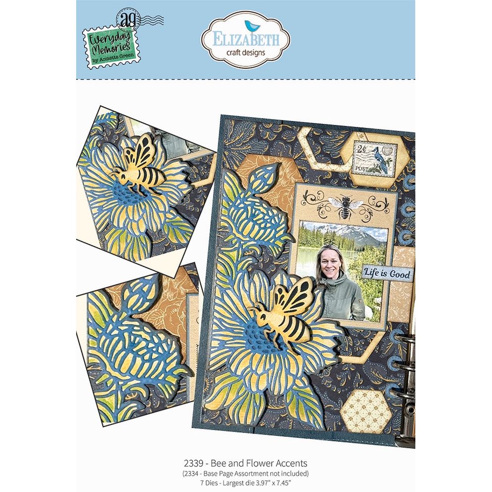 Elizabeth Craft Designs Bee and Flower Accents Dies 2339 package