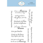 Elizabeth Craft Designs Bloom Sentiments Clear Stamps cs450