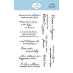 Elizabeth Craft Designs Bloom Wildly Sentiments Clear Stamps cs460