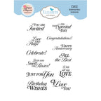 Elizabeth Craft Designs Bohemian Rose Sentiments Clear Stamps cs432