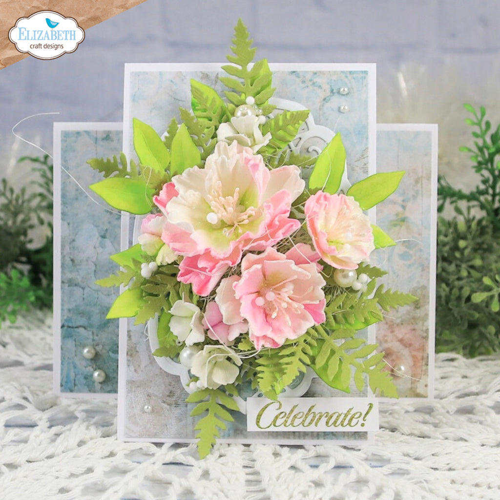 Elizabeth Craft Designs Bohemian Rose Sentiments Clear Stamps cs432 celebrate