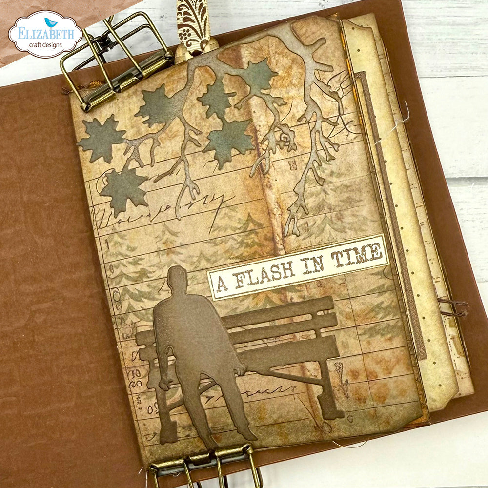 Elizabeth Craft Designs Build a Journal XL Dies 2293 bench
