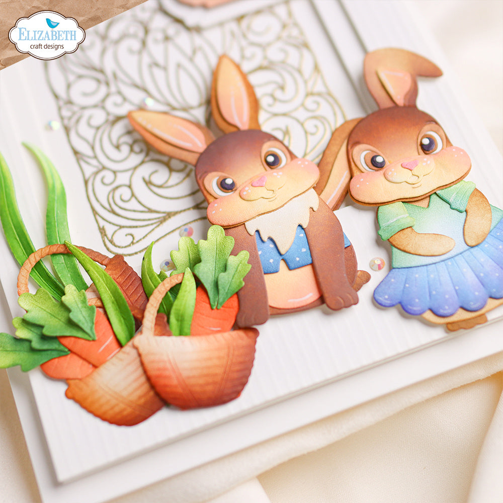 Elizabeth Craft Designs Bunny Dies 2222 carrots