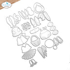 Elizabeth Craft Designs Bunny Dies 2222 pieces