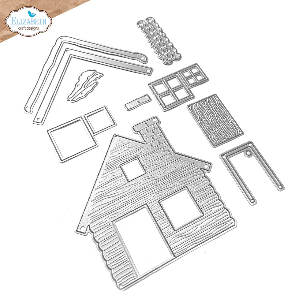 Elizabeth Craft Designs Cabin Dies 2287 pieces
