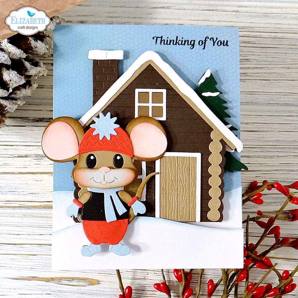 Elizabeth Craft Designs Cabin Dies 2287 thinking of you
