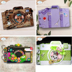 Elizabeth Craft Designs Camera and Suitcase Build a Book Dies 2354 photo books