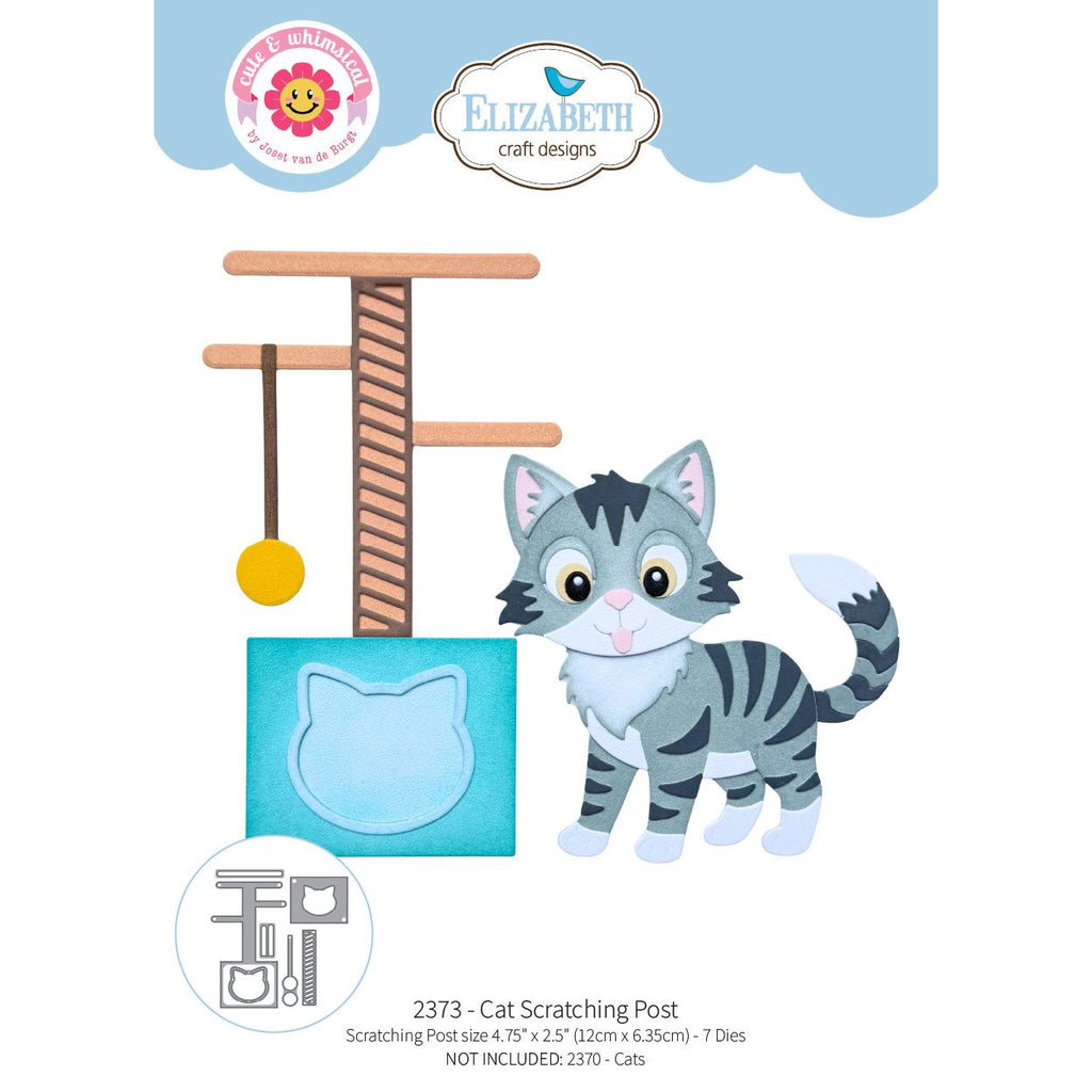 Elizabeth Craft Designs Cat Scratching Post Dies 2373