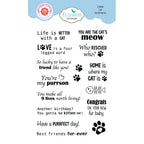 Elizabeth Craft Designs Cat Sentiments Clear Stamps cs459