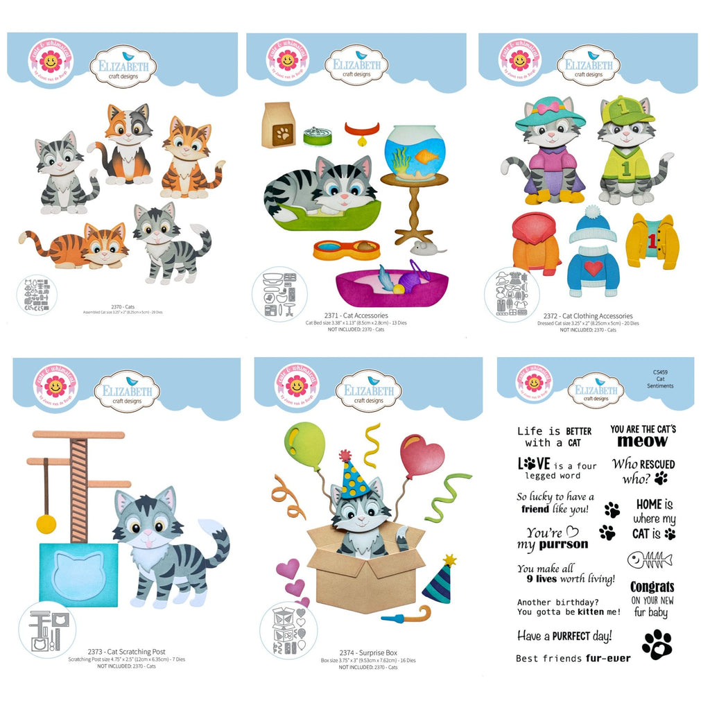 Elizabeth Craft Designs Cats Die and Stamp Bundle 