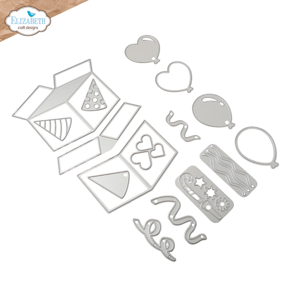 Elizabeth Craft Designs Cats Die and Stamp Bundle balloons