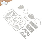 Elizabeth Craft Designs Cats Die and Stamp Bundle balloons