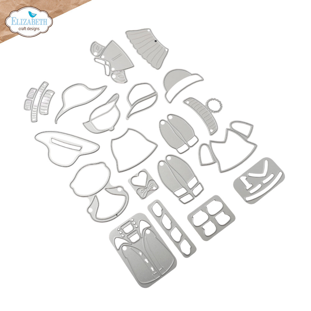 Elizabeth Craft Designs Cats Die and Stamp Bundle clothes