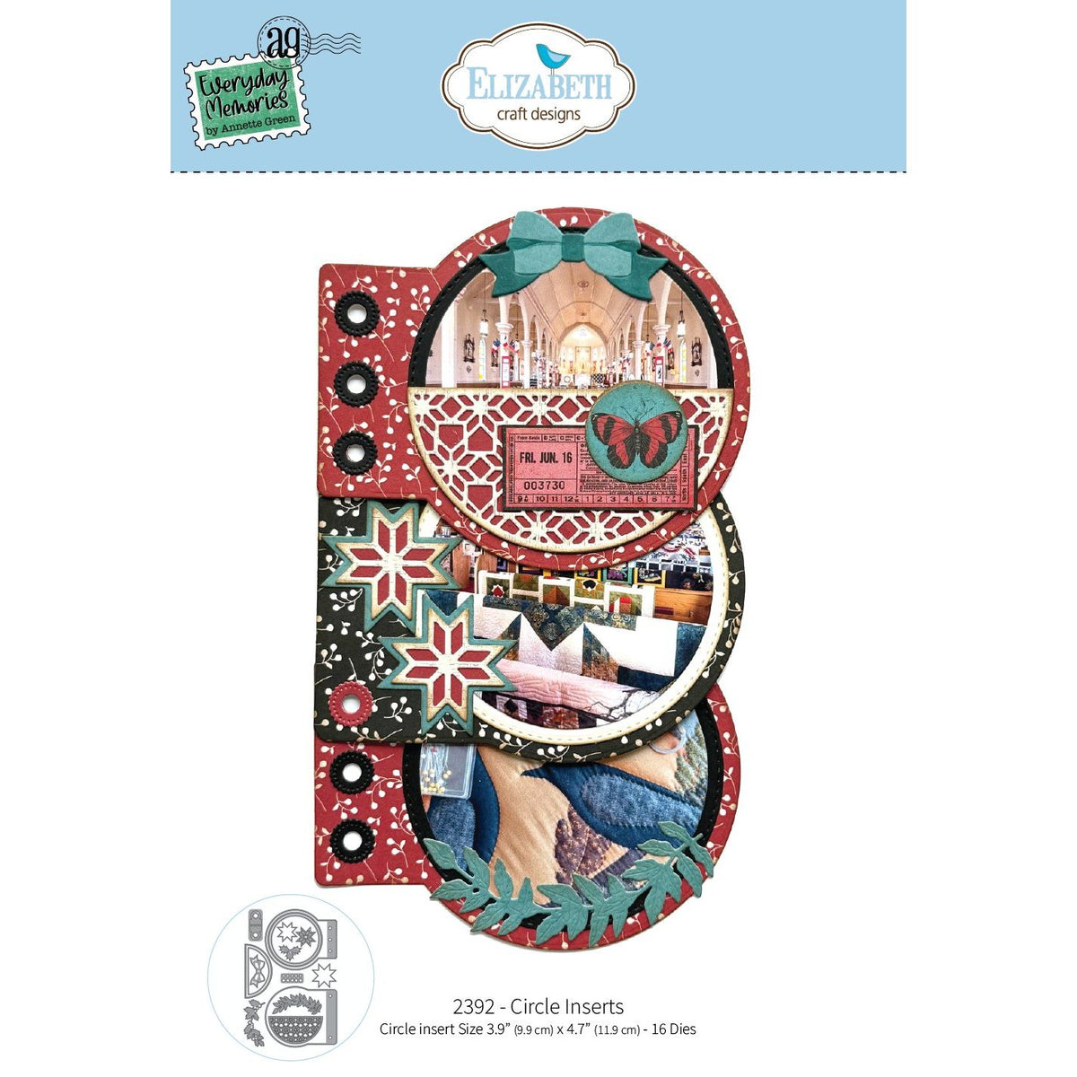 Elizabeth Craft Designs Circle Inserts Dies 2392