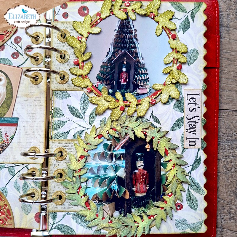 Elizabeth Craft Designs Circle Inserts Dies 2392 garland wreaths nutcracker journal 
