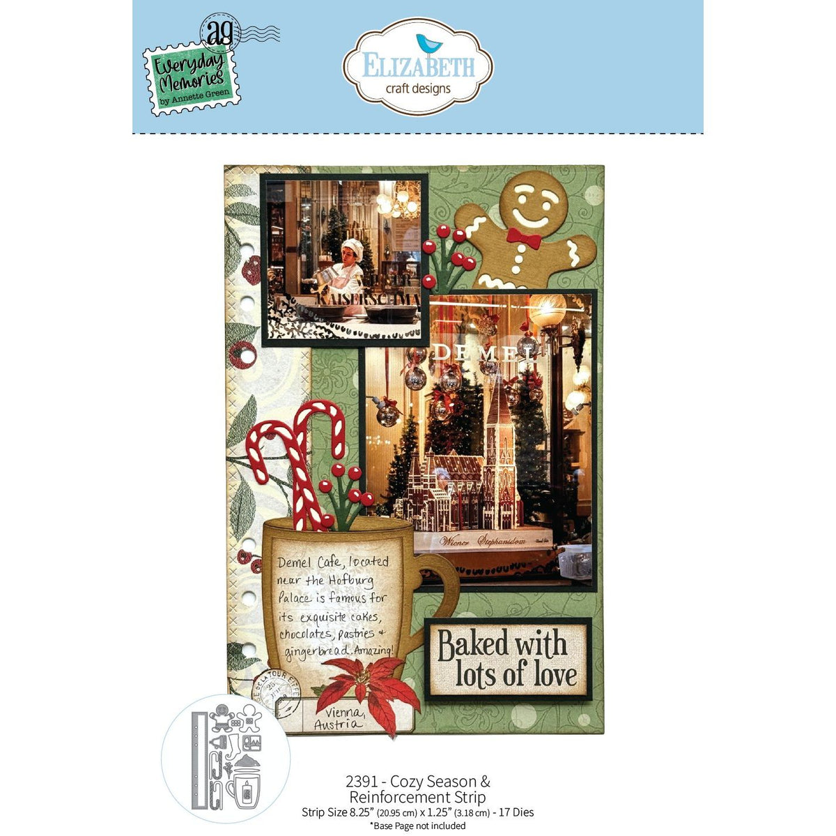 Elizabeth Craft Designs Cozy Season and Reinforcement Strip Dies 2391