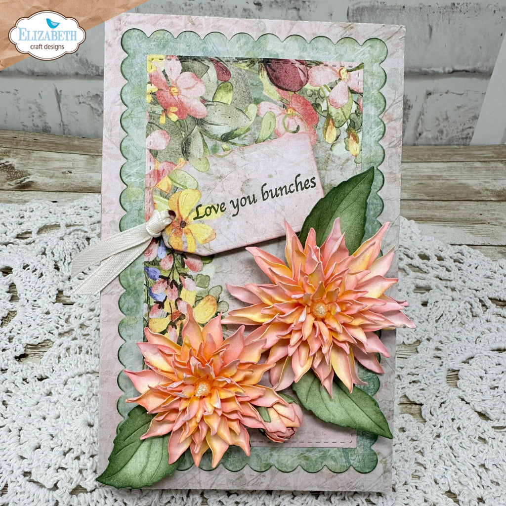 Elizabeth Craft Designs Dahlia Dies 2346 love you bunches