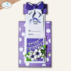 Elizabeth Craft Designs Decorative Gift Card Holder Dies 2398 purple especially for you happy birthday  card