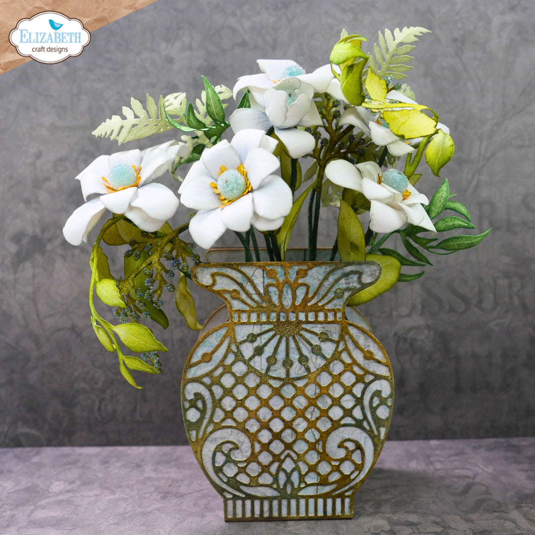 Elizabeth Craft Designs Delicate Fancy Vase Dies 2311 flower