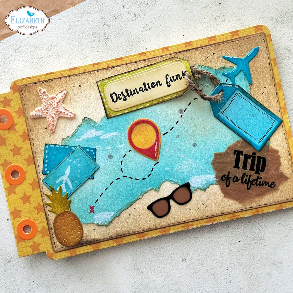 Elizabeth Craft Designs Destination Fun Stamp and Die Bundle take a trip