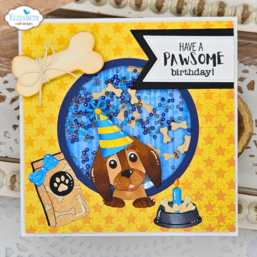 Elizabeth Craft Designs Dog Accessories Dies 2326 pawsome