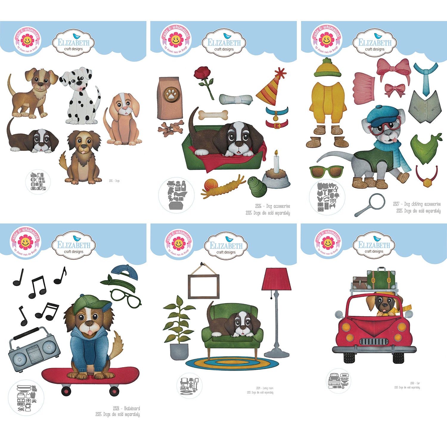 Elizabeth Craft Designs Dog Days Die Bundle
