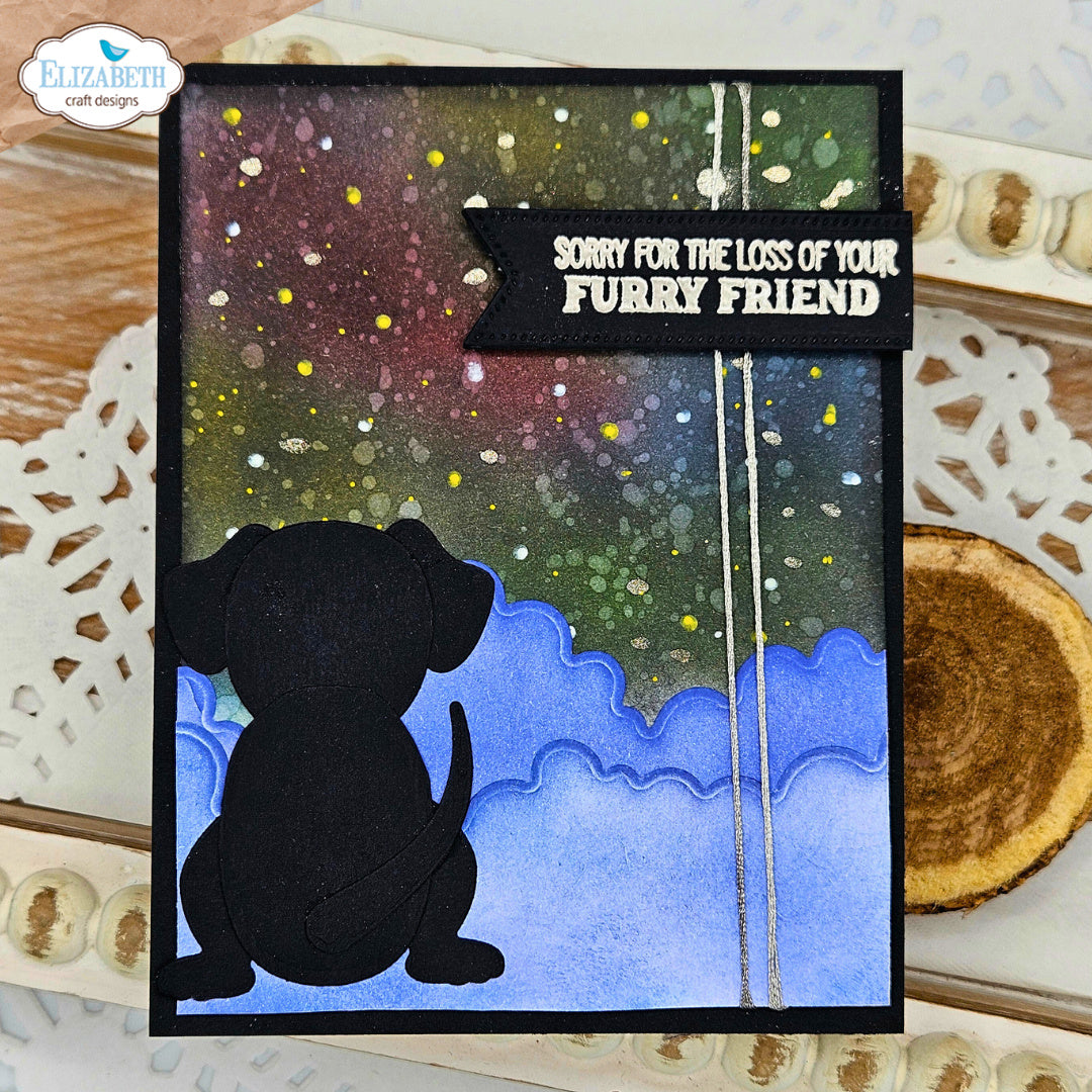 Elizabeth Craft Designs Dog Days Sentiments Clear Stamps cs442 friend