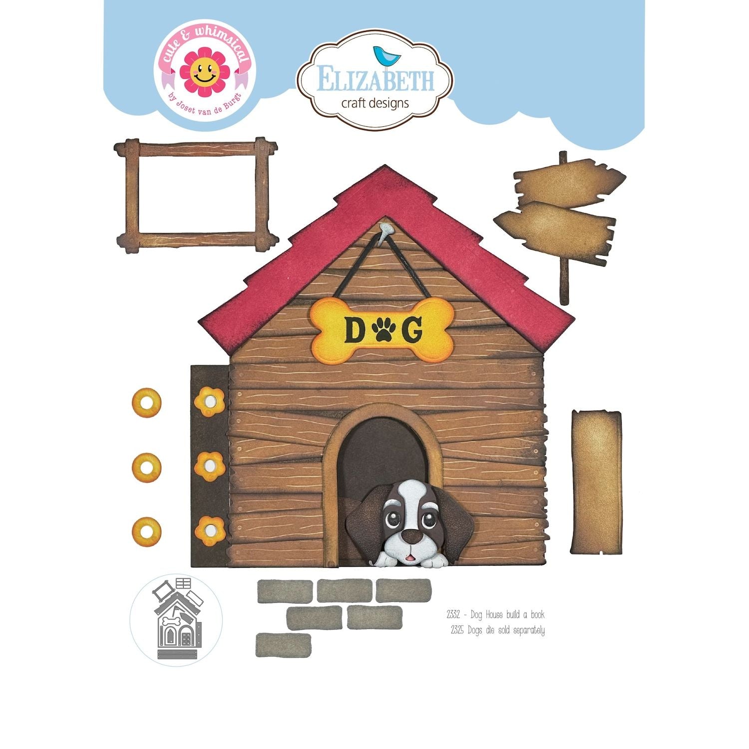 Elizabeth Craft Designs Dog House Build A Book Dies 2332
