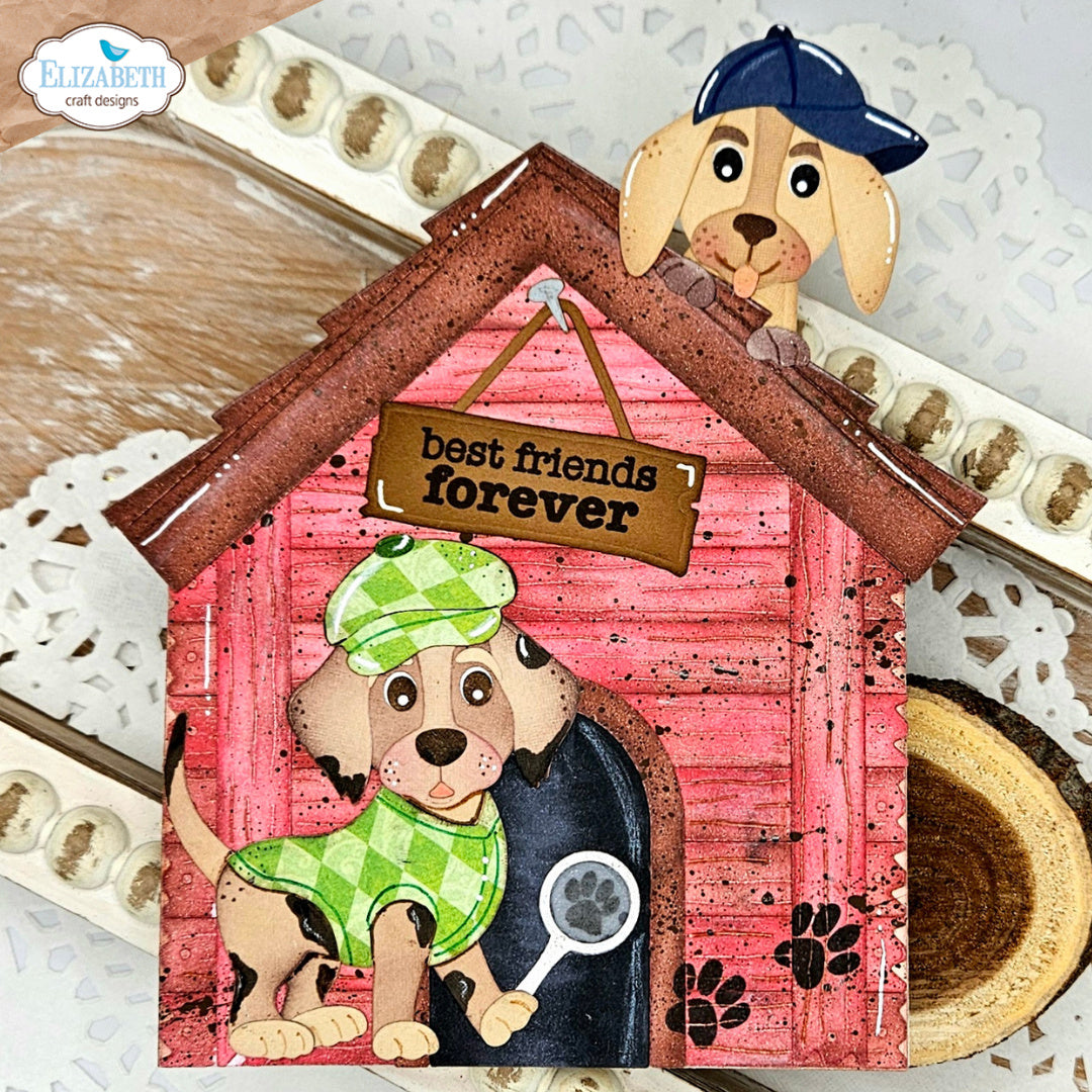 Elizabeth Craft Designs Dog House Build A Book Dies 2332 forever