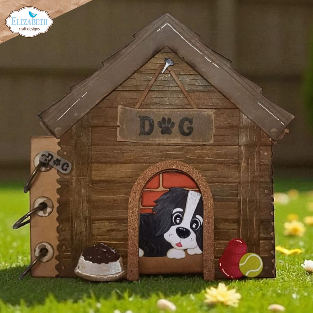 Elizabeth Craft Designs Dog House Build A Book Dies 2332 house