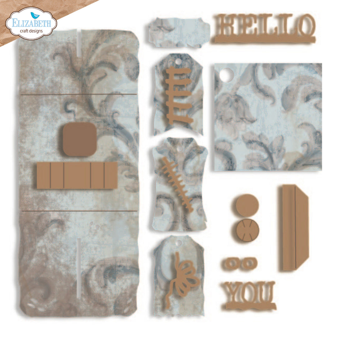 Elizabeth Craft Designs Ephemera Pocket Dies 2322 square