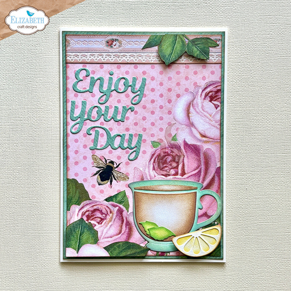 Elizabeth Craft Designs Everyday Big Words Dies 2305 enjoy tea