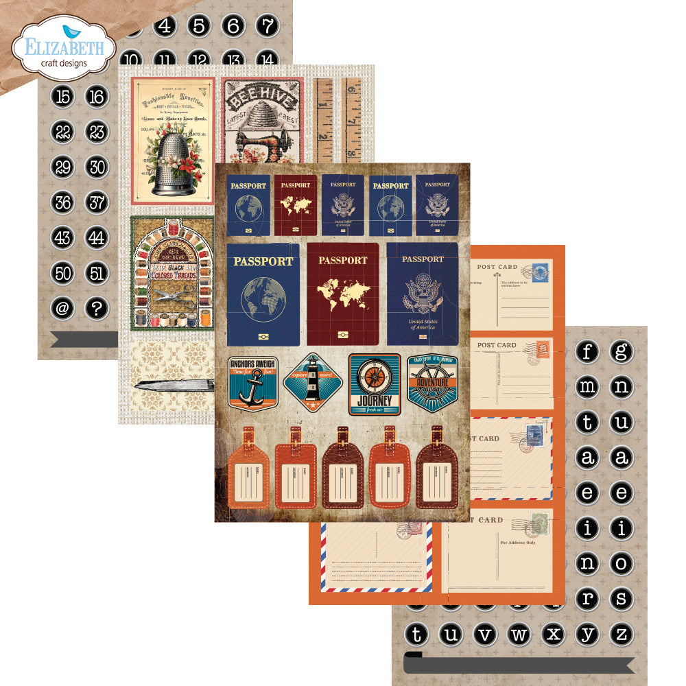 Elizabeth Craft Designs Everyday Ephemera 2 ps03 passport