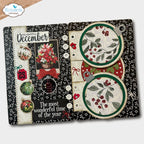 Elizabeth Craft Designs Everyday Ephemera 3 and Reinforcements and Accents Dies Bundle ornaments poinsettia flowers leaves and berries