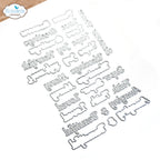 Elizabeth Craft Designs Everyday Words 4 Dies 2201 pieces