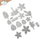 Elizabeth Craft Designs Festive Floral and Foliage Dies 2399 inside contents
