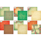 Elizabeth Craft Designs Festive Holly 12x12 Paper Pad c034 pages