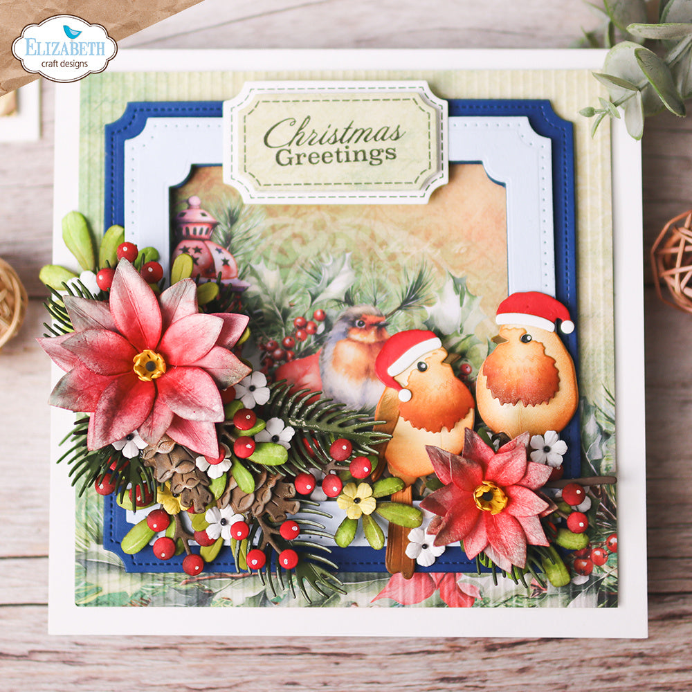 Elizabeth Craft Designs Festive Robin Dies 2272 christmas