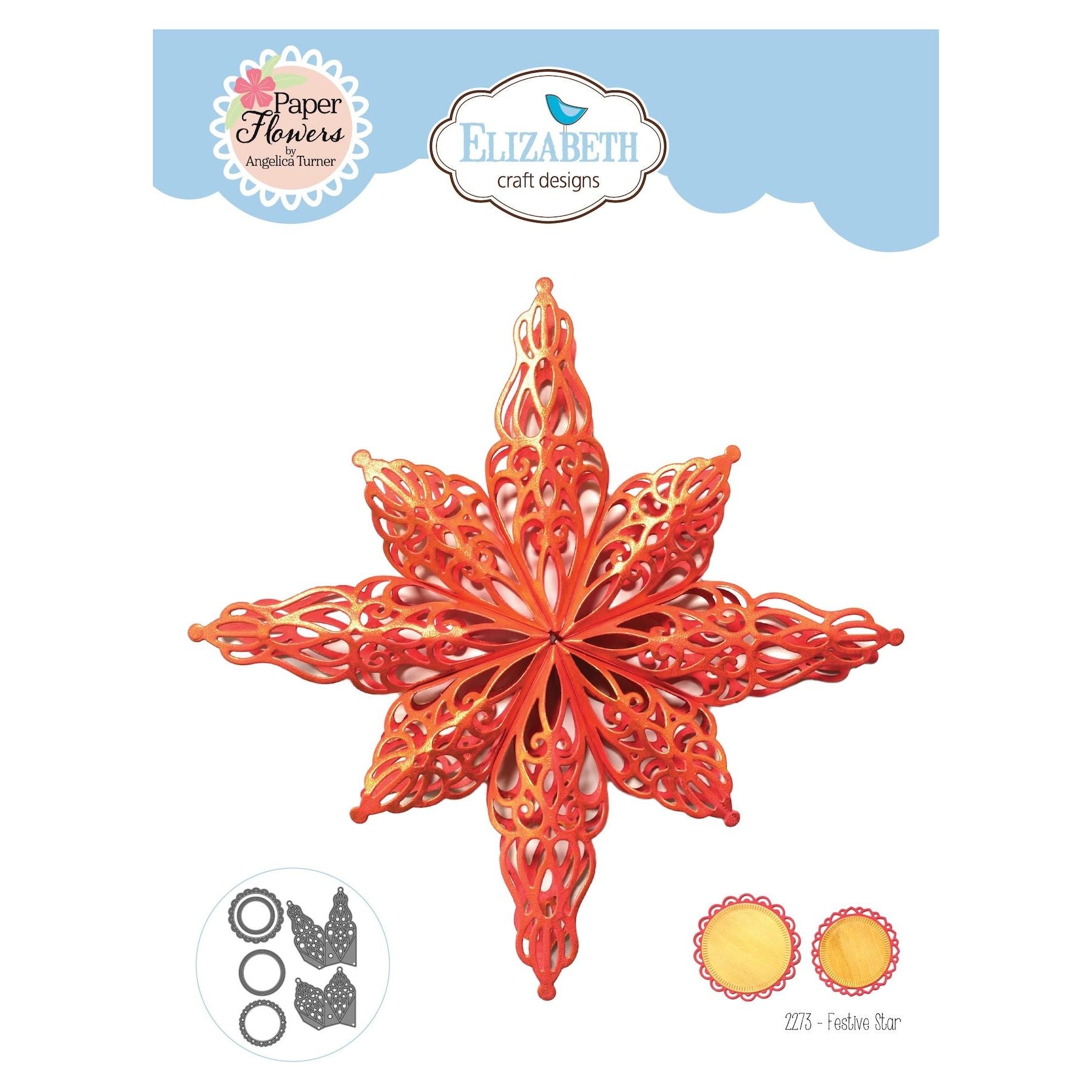 Elizabeth Craft Designs Festive Star Dies 2273