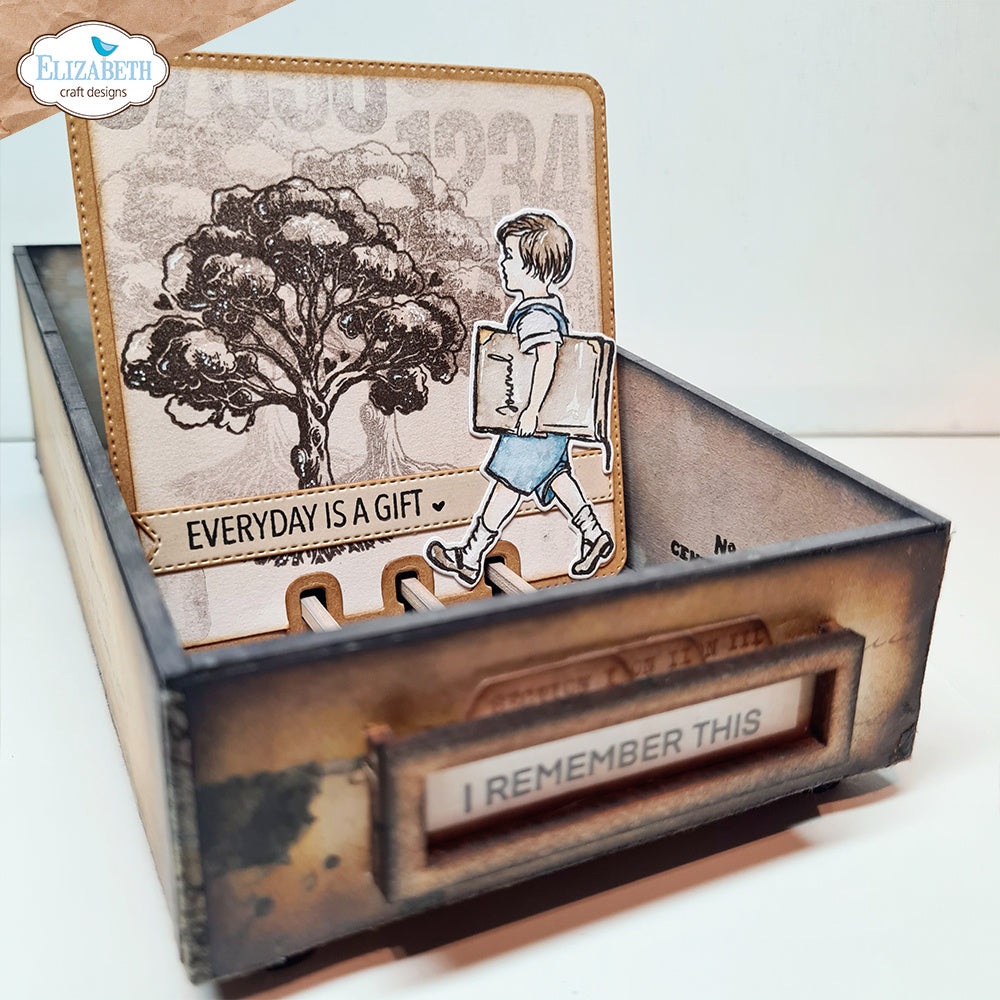 Elizabeth Craft Designs Field Notes Stamp and Die Set csd394 everyday is a gift