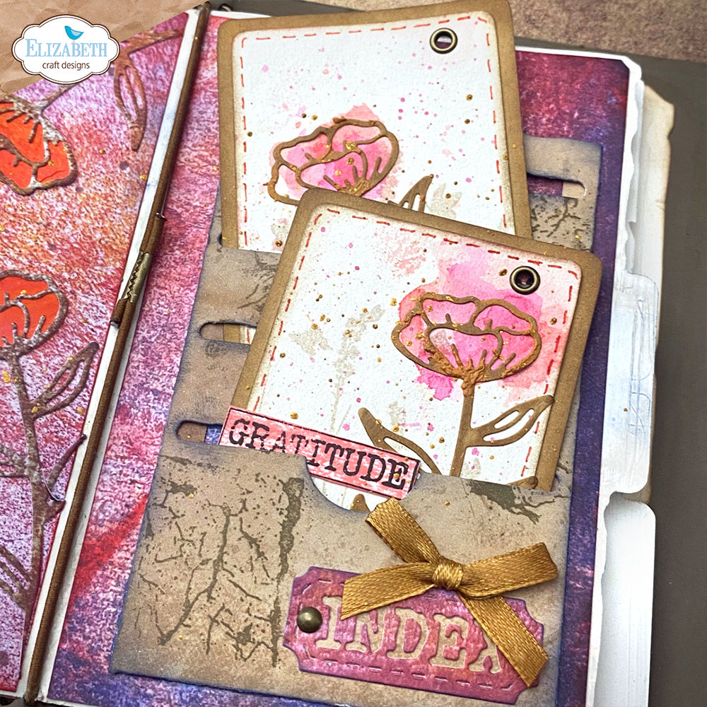 Elizabeth Craft Designs Floral Slots File Folder Dies 2264 gratitude
