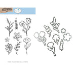 Elizabeth Craft Designs Flower Scribbles Stamp And Die Set csd441 flower