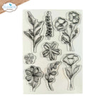 Elizabeth Craft Designs Flower Scribbles Stamp And Die Set csd441 stamp