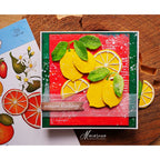 Elizabeth Craft Designs Fresh Fruit Dies 2233 lemons red green background nature findings card | color-code:ALT01