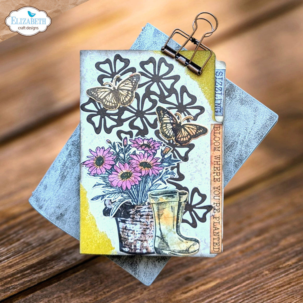 Elizabeth Craft Designs Garden of Love Stamp and Die Set csd413 bloom
